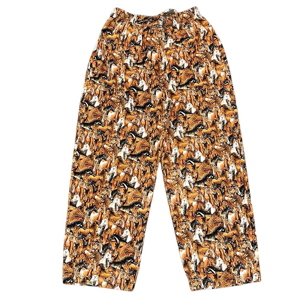 Broad Bay Cotton Full All-Over Graphic Horse Pony Jogger Pajama Sleepwear Pants